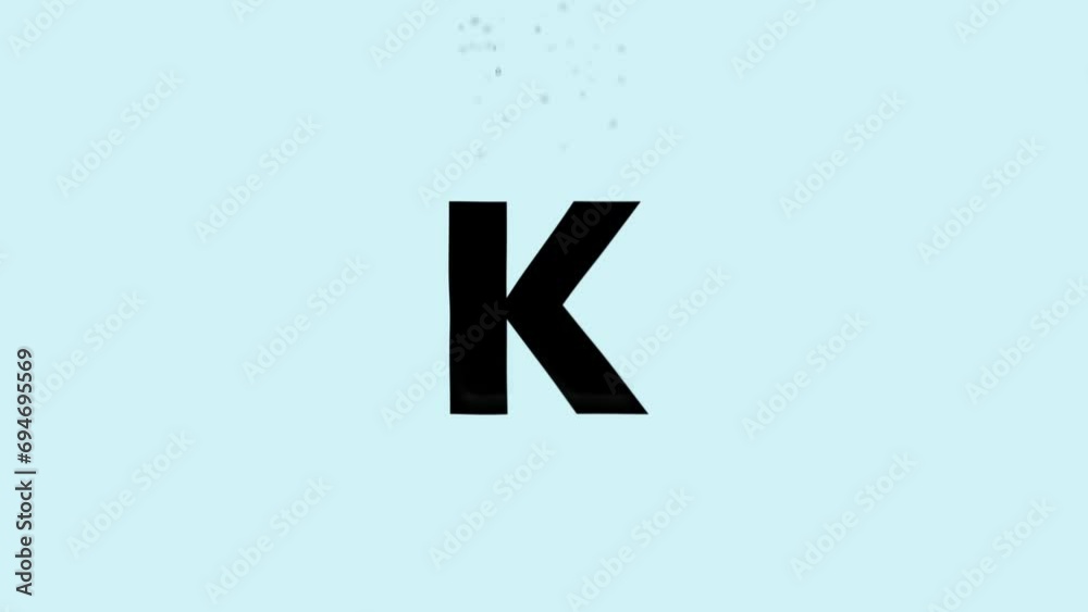 Letter K Dropped into Water. Letter K Falling into Water Letter K Dropped into Water. Letter K Falling into Water