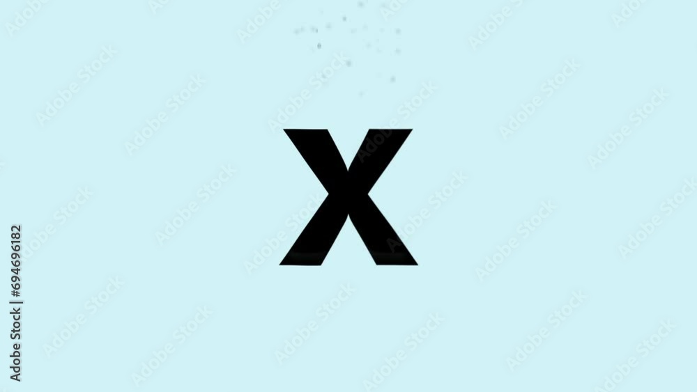Letter X Dropped into Water Letter X Dropped into Water