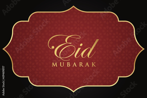 Ramadan Eid Mubarak background greeting card with candles and moon decoration
