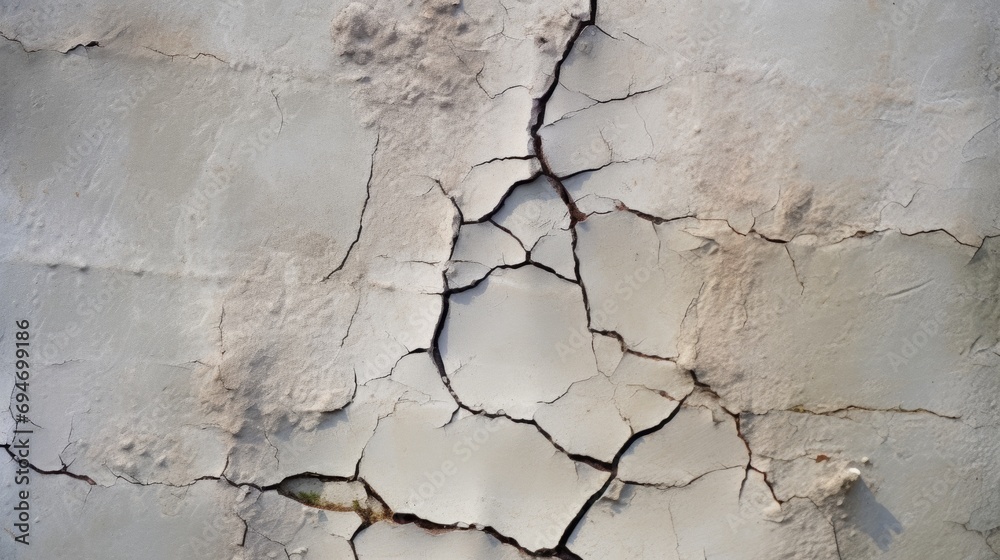 Obraz premium Cracks on a concrete wall. Grunge wall of an old building
