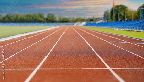 Pristine Running Track. Smooth Surface Ready for Runners © Marko