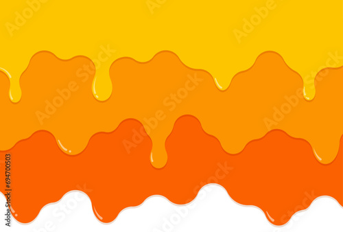 フレーム素材_垂れた液体_オレンジ