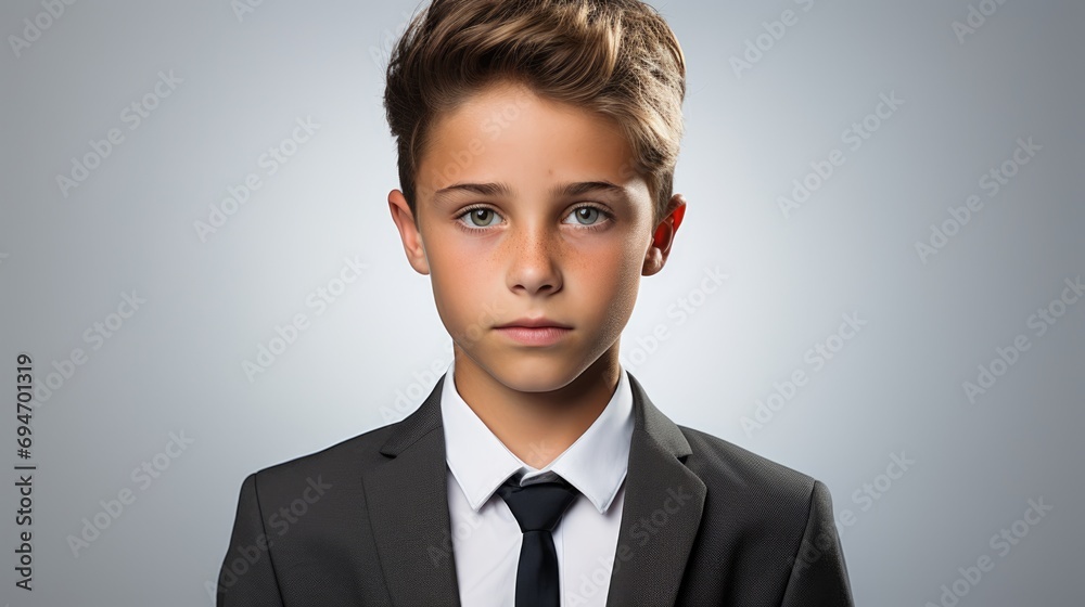 happy teen boy studio portrait on white background happy teen boy studio portrait on white background