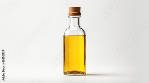 Bottle of cooking oil with cork cap,Oil bottle on white background