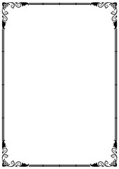 Thai pattern frame, vintage pattern border