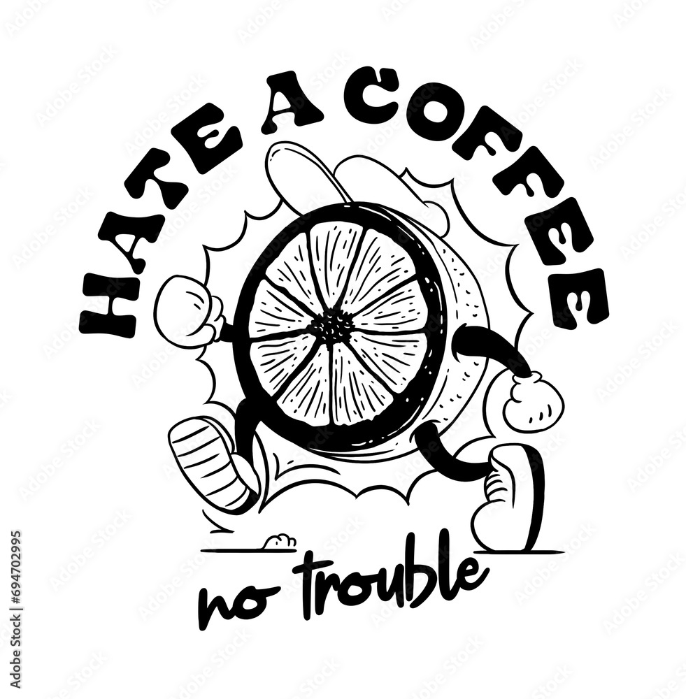 Fototapeta premium Lemon Hate Coffee