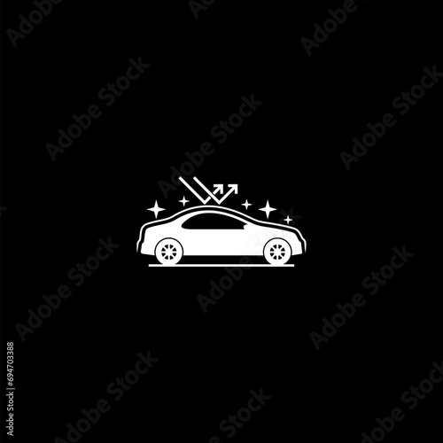  Car polish icon isolated on dark background