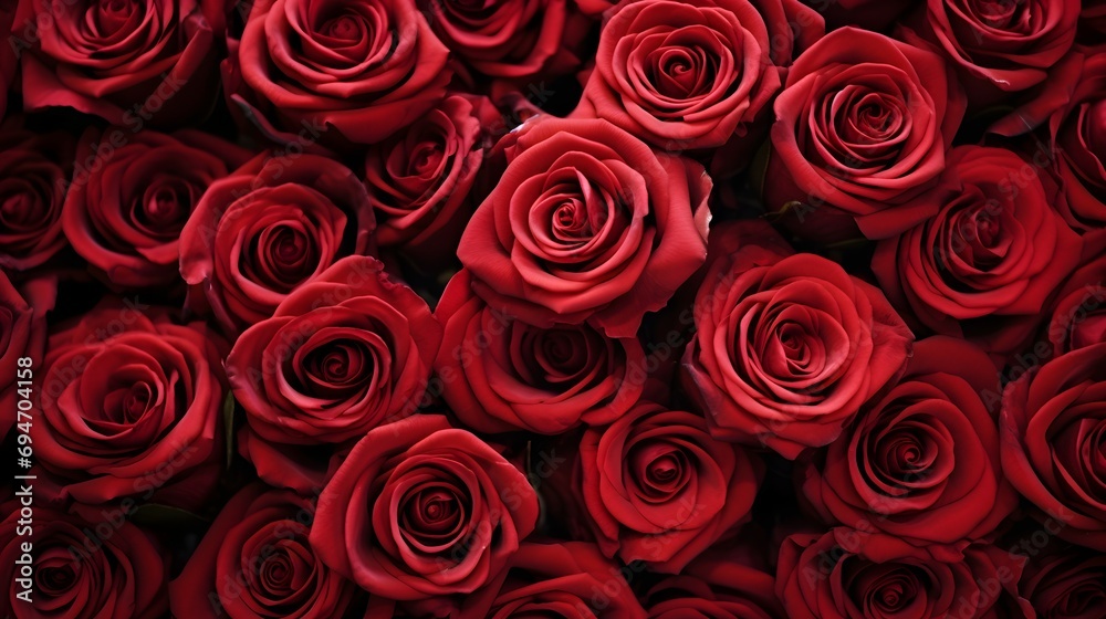 Full Frame of Assorted Red Roses Background Full Frame of Assorted Red Roses Background