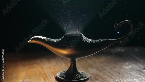 Light coming out of Aladdin's lamp photo