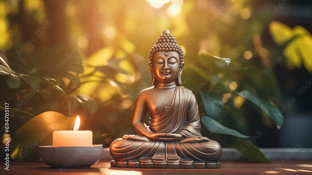 Fototapeta premium golden buddha statue
