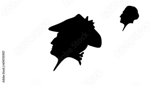 Anthony Wayne, black isolated silhouette