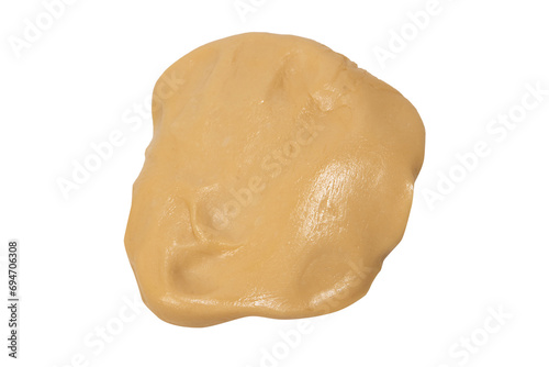 Raw dough isolated on a white background.