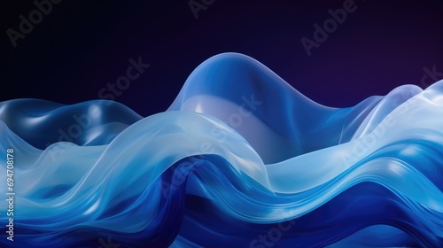 Wavy plastic 3d abstract wallpaper background red blue pink purple color photo