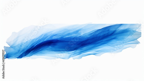 Soothing Tones  Isolated Blue Watercolor Brush Strokes for Creative Design Projects
