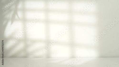 empty white room with window shadow photo