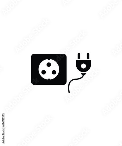 electrical socket icon, vector best flat icon.