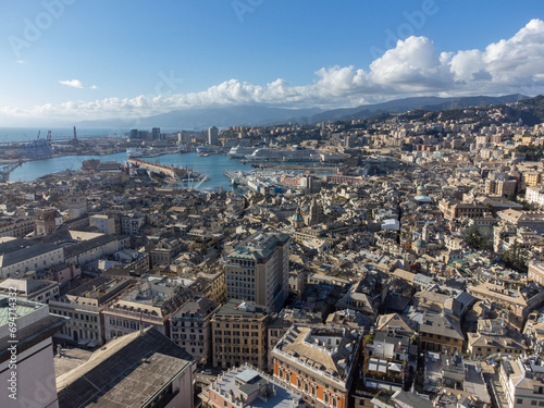 Fotografie aeree del porto di genova  photo
