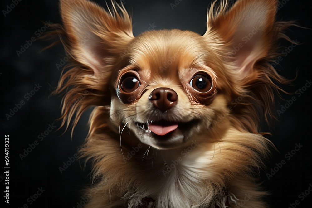Tiny Chihuahua with a big personality, Generative AI