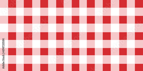 red gingham fabric. red and white tablecloth background pattern. square linen napkin for backdrop, picnic minimalism, copy space for text, wallpaper