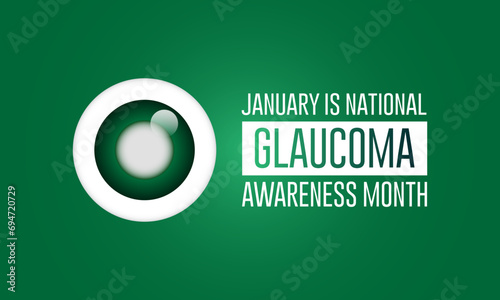 National Glaucoma Awareness Month Background Vector Illustration 