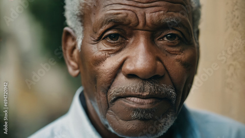 portrait of a old black man with beard