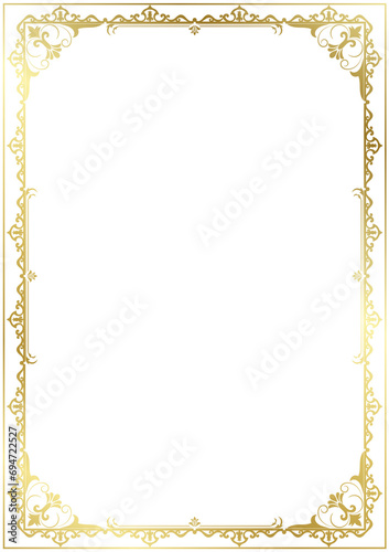 Thai pattern frame, vintage pattern border