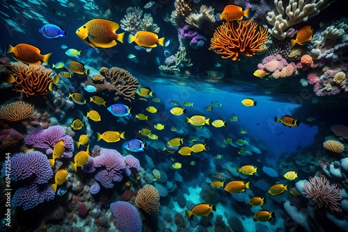 A Symphony of Colors with Colorful Marine Life