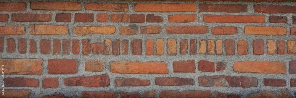 A smooth brick wall. Bricks of different sizes with a thick joint between them. Background. A smooth brick wall. Bricks of different sizes with a thick joint between them. Background.