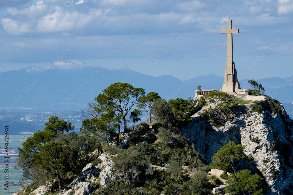 cruz del Picot, 1957, Santuario de Sant Salvador, Felanitx, Mallorca, balearic islands, Spain