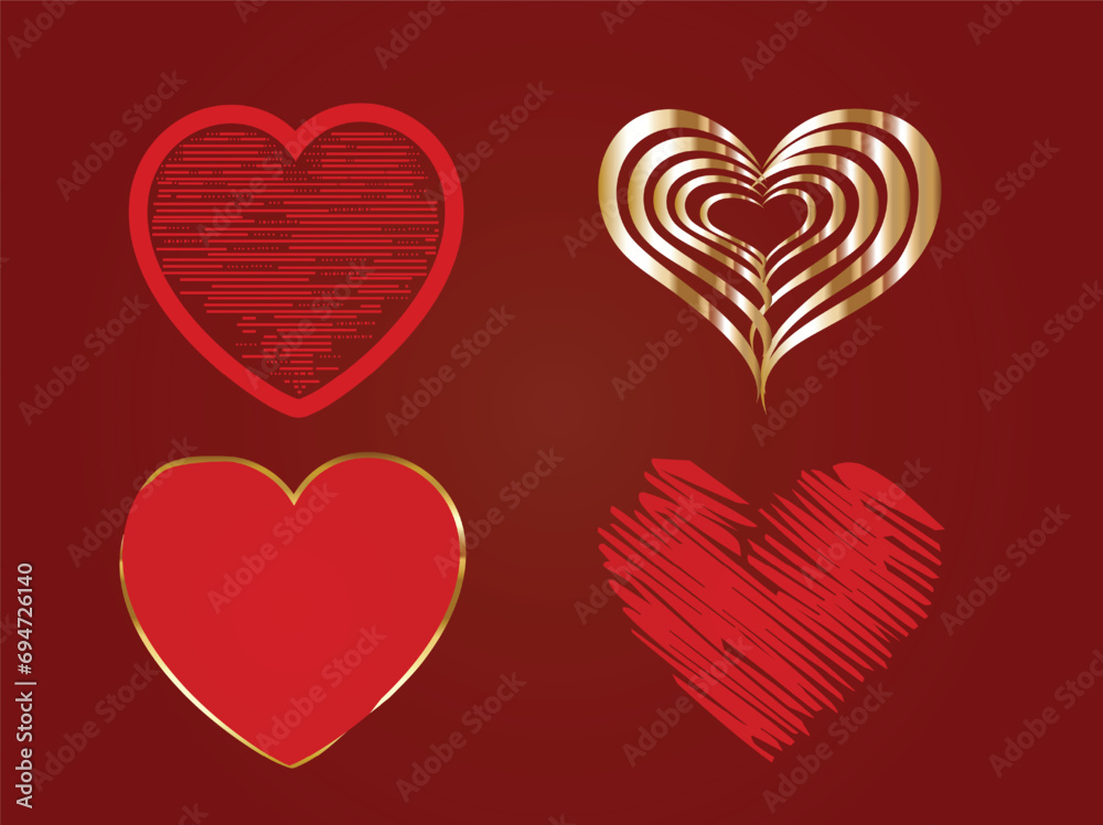 Love heart, Valentine, Love vector