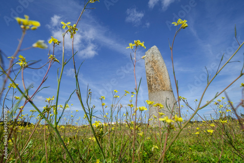 menhir de Bulhoa ,  proximo a Monsaraz, Telheiro, Alentejo, , Portugal photo