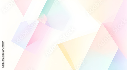 Seamless Pattern of Colorful Geometric Shapes on White Background