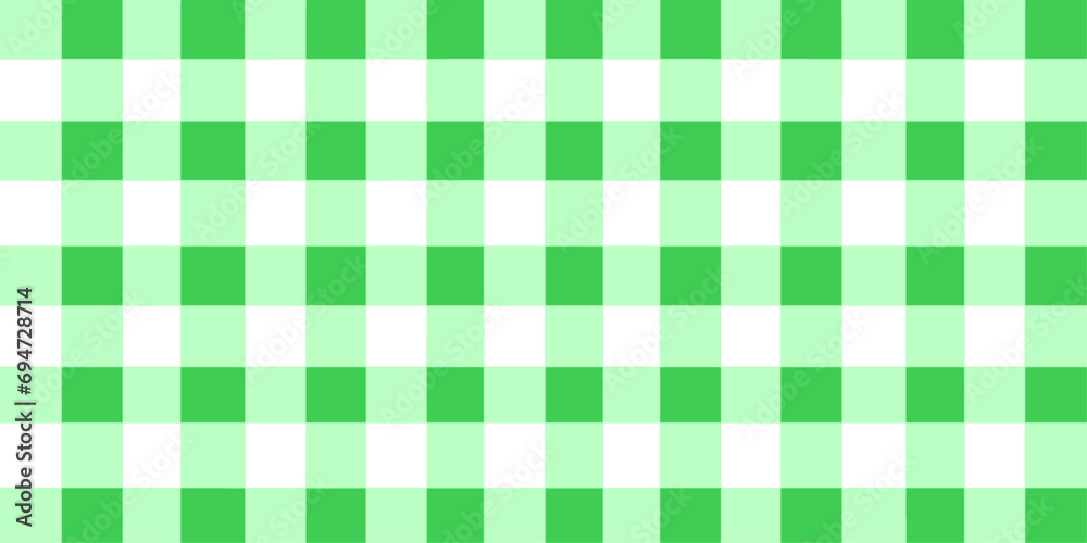 green gingham fabric. green and white tablecloth background pattern. square linen fabric napkin for backdrop, picnic minimalism, copy space for text, wallpaper