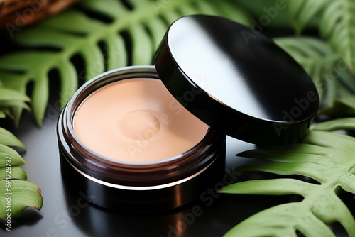 Makeup foundation cream. Face liquid. Generate Ai photo