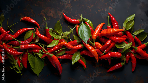 Spicy Elegance: Red Chilies Display