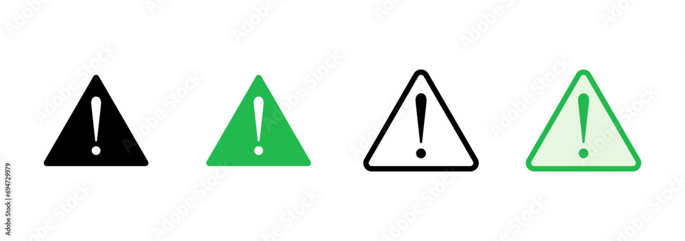 Exclamation danger sign. attention sign icon set. Hazard warning attention sign Exclamation danger sign. attention sign icon set. Hazard warning attention sign