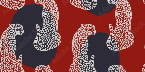 Vector animal print. Seamless leopard pattern design for fabric and textile, packaging, web and social media design
