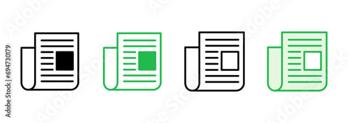 Newspaper icon set. news paper vector sign