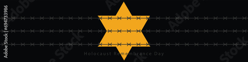 International Holocaust Remembrance Day vector. Star of David . January 27. Important day