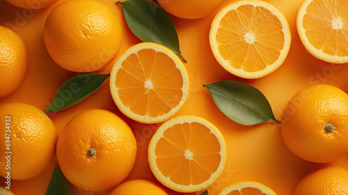 Oranges Mock Up Advertising Background Style - Food Backdrop with Empty Copy Space for Text and Advertising - Fresh Orange Fruit Wallpaper created with Generative AI Technology