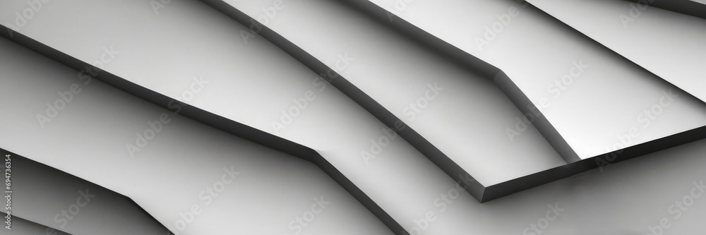Monochrome figures like a staircase. Abstract volumetric background of different shapes in the background.