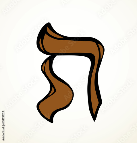 Vector drawing. Hebrew letter icon