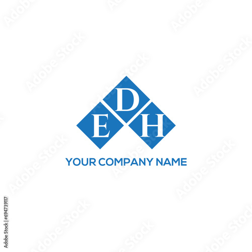 DEH letter logo design on white background. DEH creative initials letter logo concept. DEH letter design.
 photo
