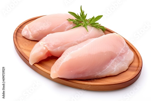 Chicken breasts isolated on white background