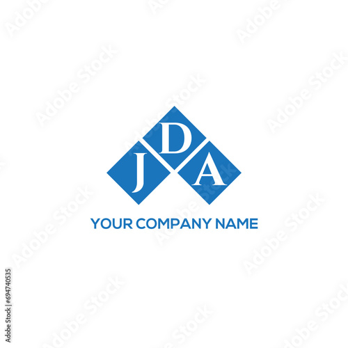 DJA letter logo design on white background. DJA creative initials letter logo concept. DJA letter design.
 photo