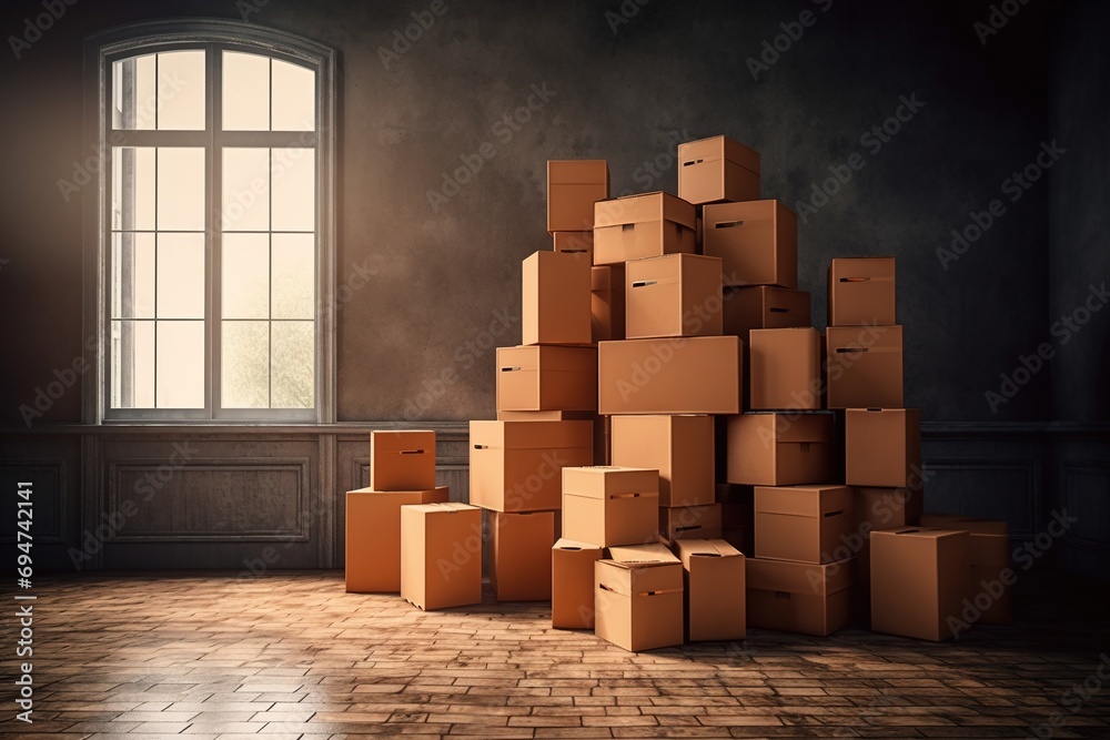 Moving to apartments with large windows. Craft boxes Moving to apartments with large windows. Craft boxes