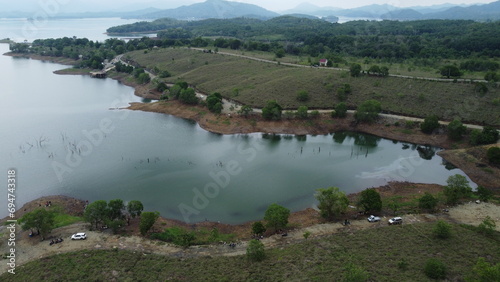 Aerial view of Bukit Batu, Riam Kanan, South Kalimantan