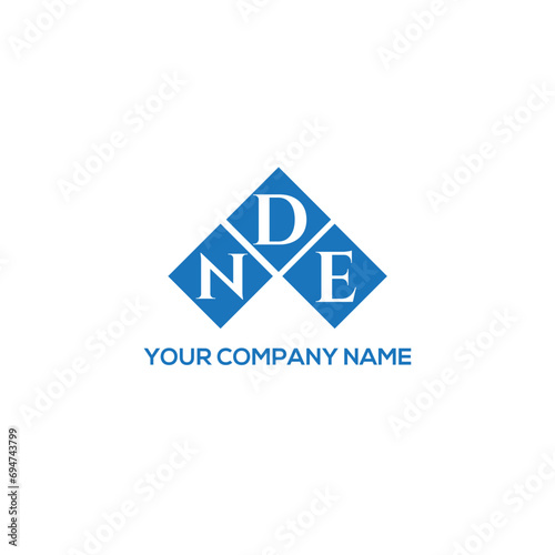 DNE letter logo design on white background. DNE creative initials letter logo concept. DNE letter design.
 photo