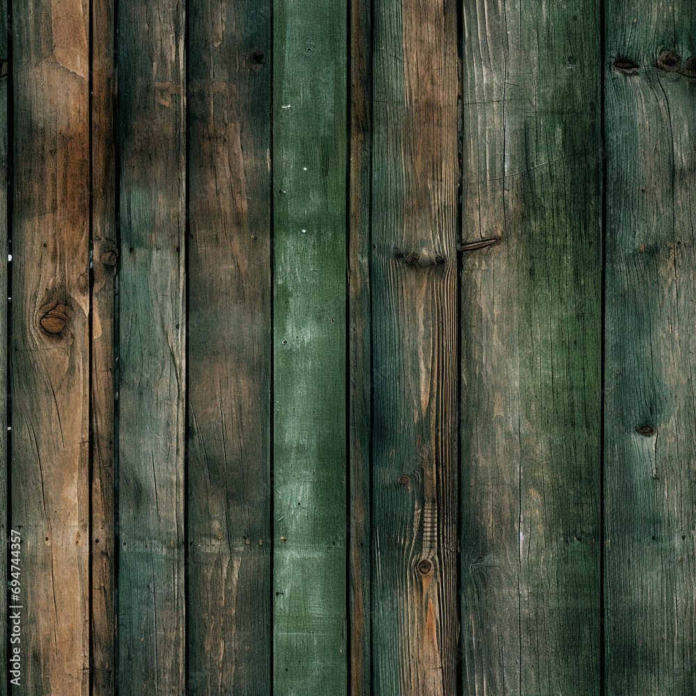 Заголовок: Seamless Wood Plank Texture rustic wood where the dominant color is Green created with Generative Ai Заголовок: Seamless Wood Plank Texture rustic wood where the dominant color is Green created with Generative Ai