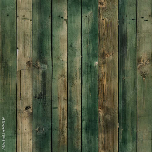 Заголовок: Seamless Wood Plank Texture rustic wood where the dominant color is Green created with Generative Ai